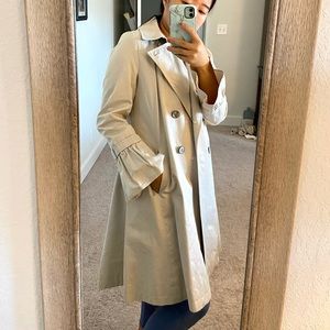 COPY - DKNY Flare Ruffle Bell Sleeve Trench Coat